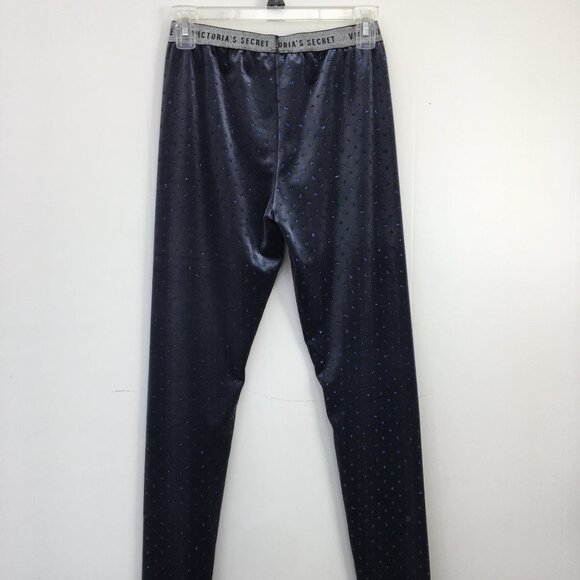 Victoria's Secret Women's Velvet Glitter PJ Bottoms In Dark Blue Size S - Picture 4 of 7